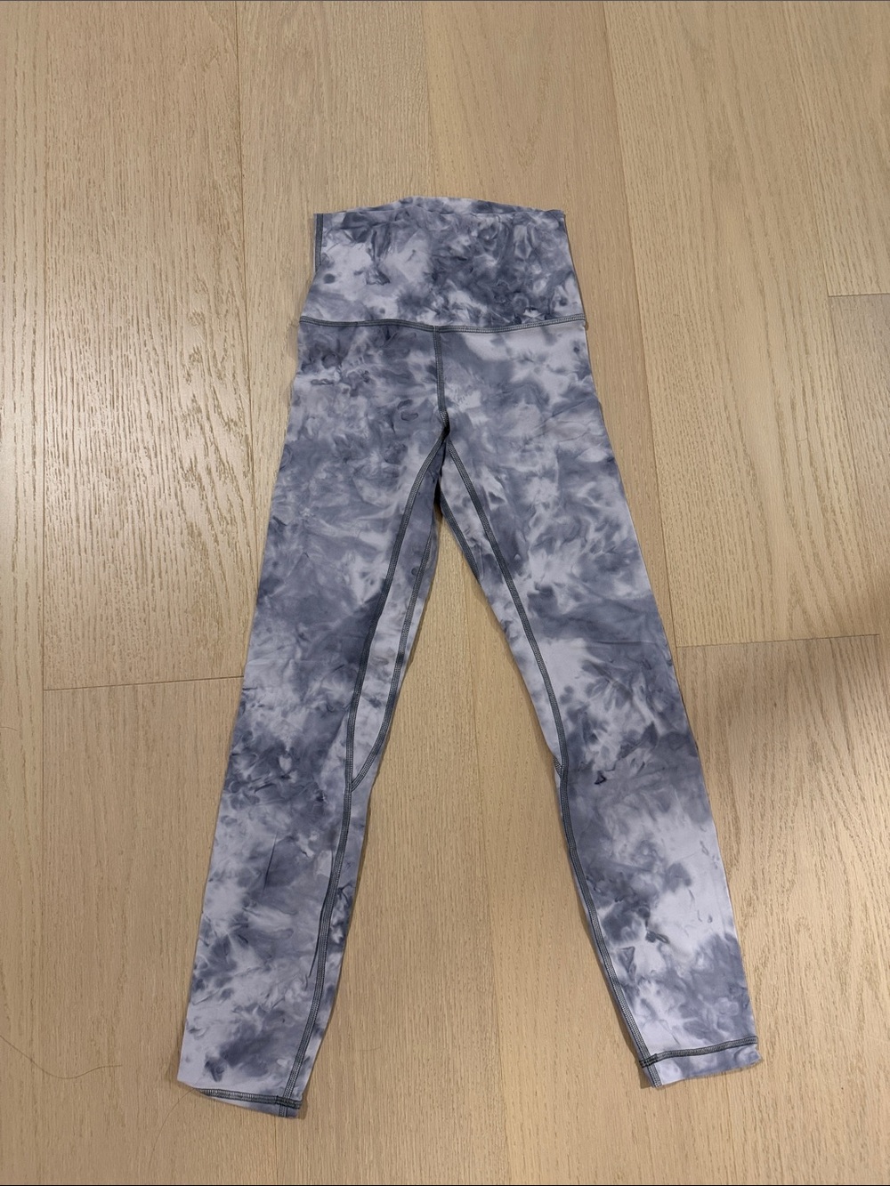 lululemon athletica Marble Tie-Dye High-Rise Leggings in Gray & White